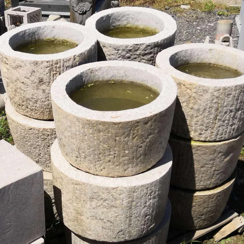 garden stone granite water trough garden decoration flower planters