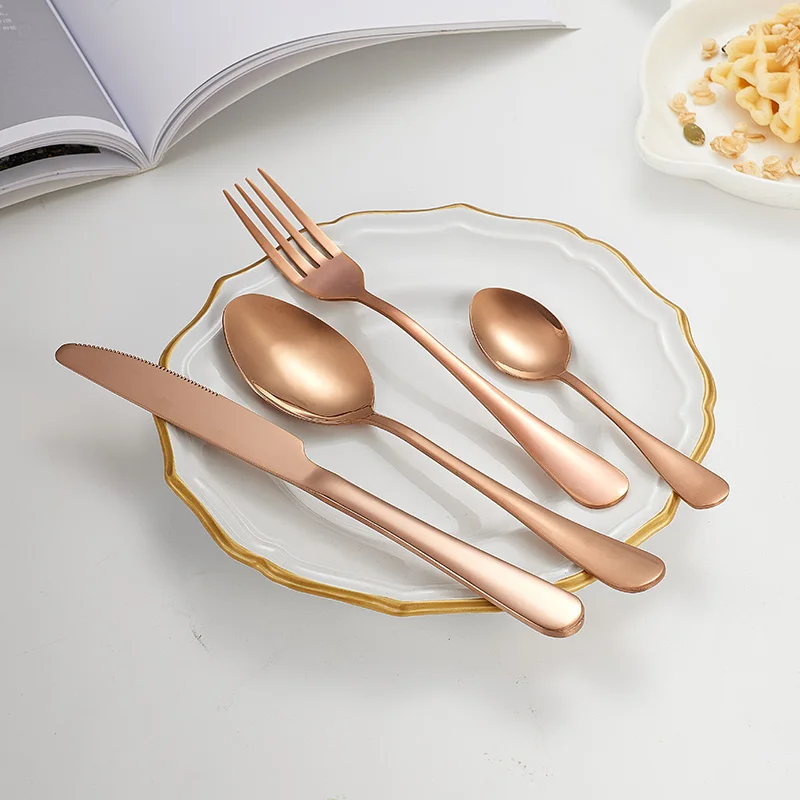 Classical 1010 Flatware Silver Gold Plated 18/0 18/10 Stainless Steel Cutlery Set for Restaurant Hotel Wedding