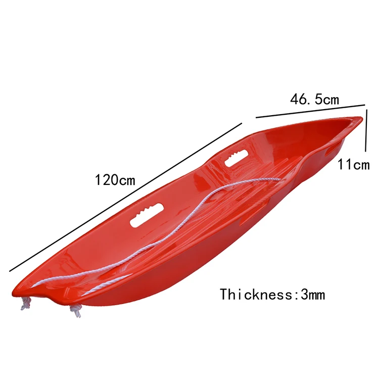 48 inch 1.2m strong utility snow sled High Quality Multifunctional Plastic grass sand Sled