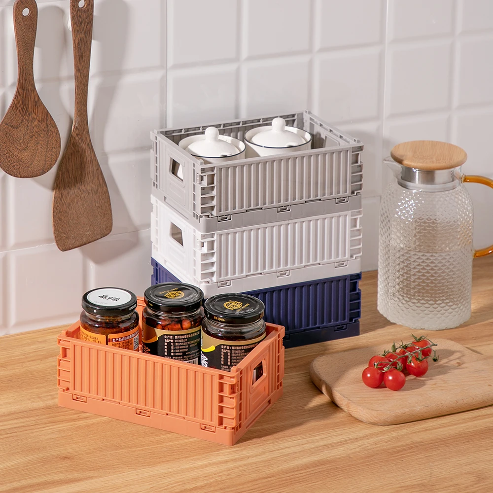 Новый продукт, дешевый Штабелируемый Пластиковый складной ящик для хранения, цена