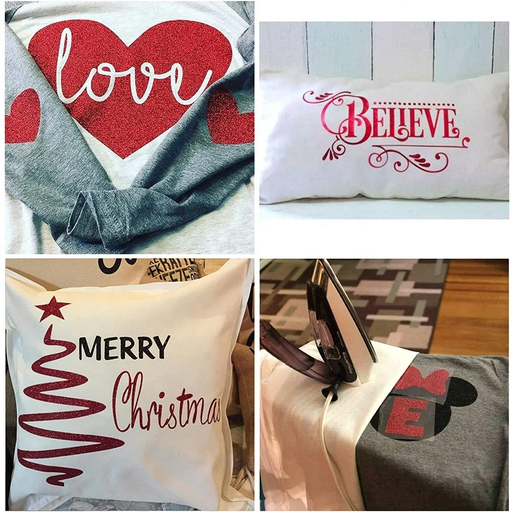 Accept Custom Order Shinny HTV Glitter Heat Transfer Vinyl Roll