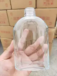 Avertan 100ml-1000ml clear empty container milk juice glass pudding bottle with plastic lid wholesale