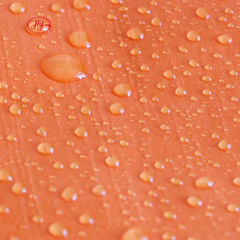 Custom Orange Tarpaulin Sheet Waterproof UV Treated Multi Layered-Cross Laminated Poly Tarp