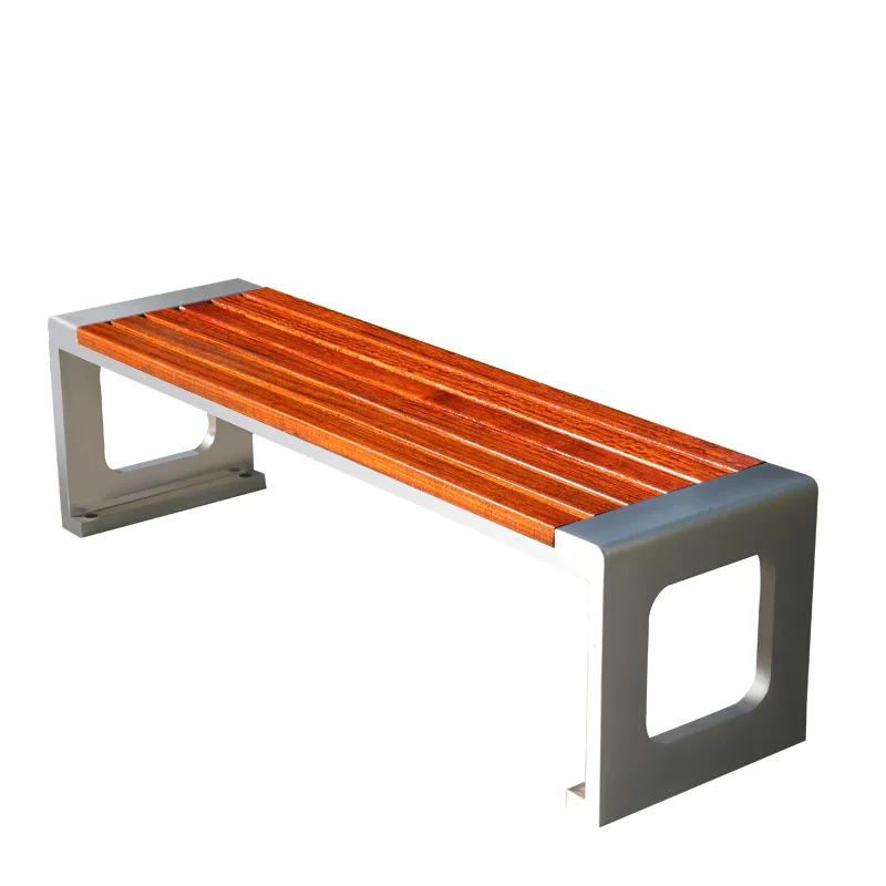 Professional Factory Outdoor Park Benches Customized Size Plastic Wood Zinc Alloy Bench Courtyard Terrace Bench