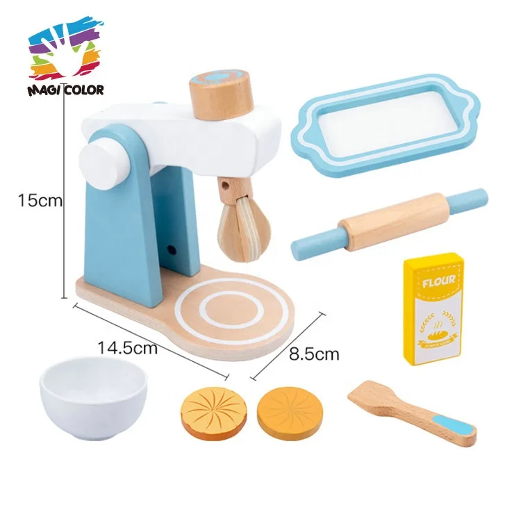 Hot sale kids kitchen pretend play simulation mini wooden baking set toys W10D287
