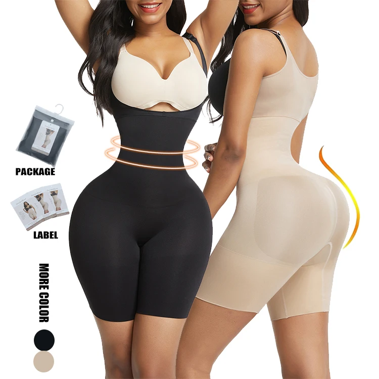 HEXIN Wholesale Sexy U Neck Women High Waist Seamless Shaper Slimming Tummy Control Panty Plus Size Shaper Shorts