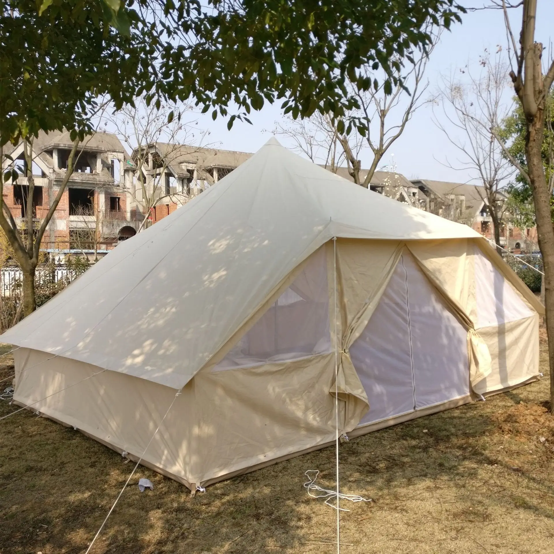 Палатка Glamping safari 5 м большая семейная палатка для кемпинга из хлопчатобумажной ткани распродажа