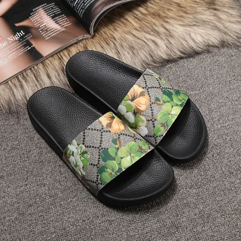Designer Custom Female Plus Size Slippers Summer Outdoor Style Flat Sandals Slide