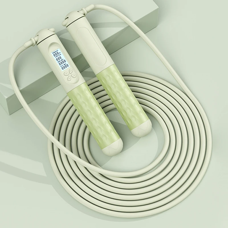 Professional Wireless Springseil Fitness Digital Rope Skipping Calorie Counter Smart Weighted Cordless Jump Rope with Ball