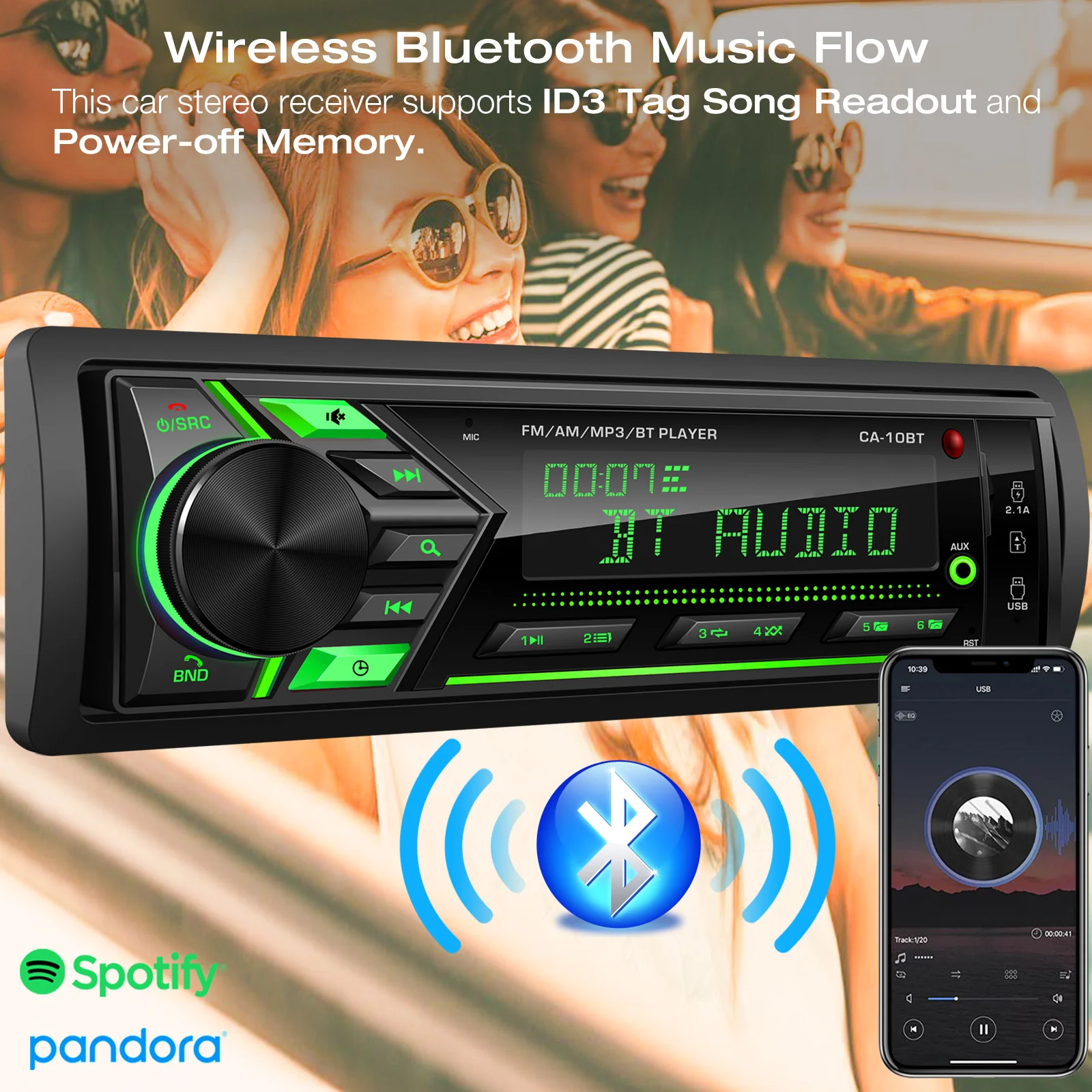 GrandNavi Автомагнитола 1 Din автомагнитола авто Mp3 Fm плеер стерео Универсальный BT музыкальный FM/AM/RDS