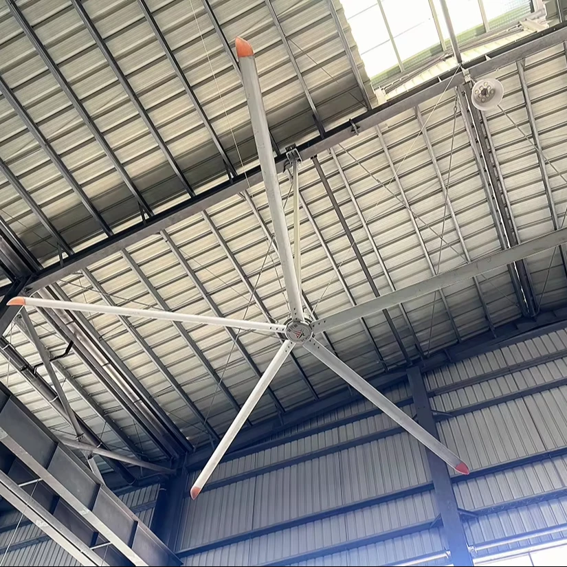 Commercial Widespan Ceiling HVLS Large Fans for Gym PMSM Motor 5 Blades