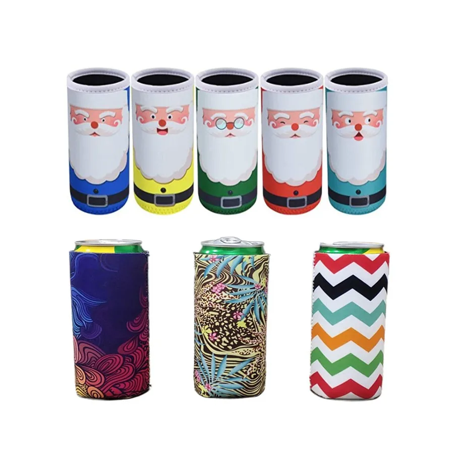 Custom Logo Can Cooler Neoprene 12oz 16oz Beer Can Koozies Sublimation Drink Stubby Holder