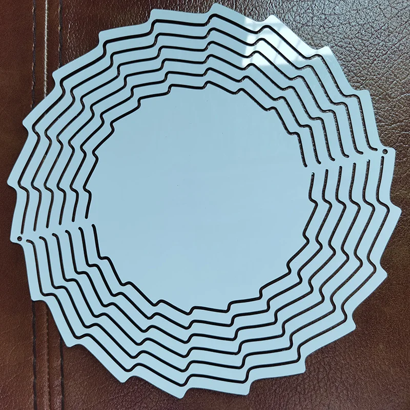 Пользовательский наружный персонализированный Алюминиевый металлический простой двухсторонний сублимационный Спиннер для украшения сада