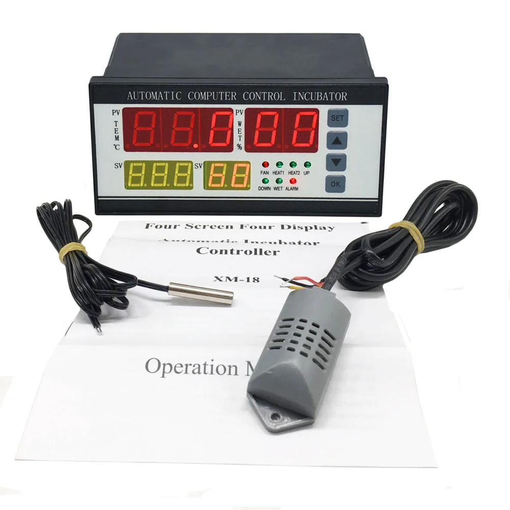 XM-18 Incubation Equipment LED Color Display 180-220V Poultry Intelligent Temperature Humidity Incubator Controller Chicken Bird