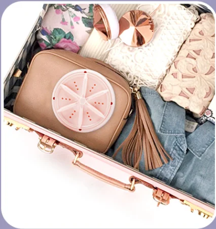 Mini fully semi-automatic household small washing socks underwear portable turbo folding washing machine