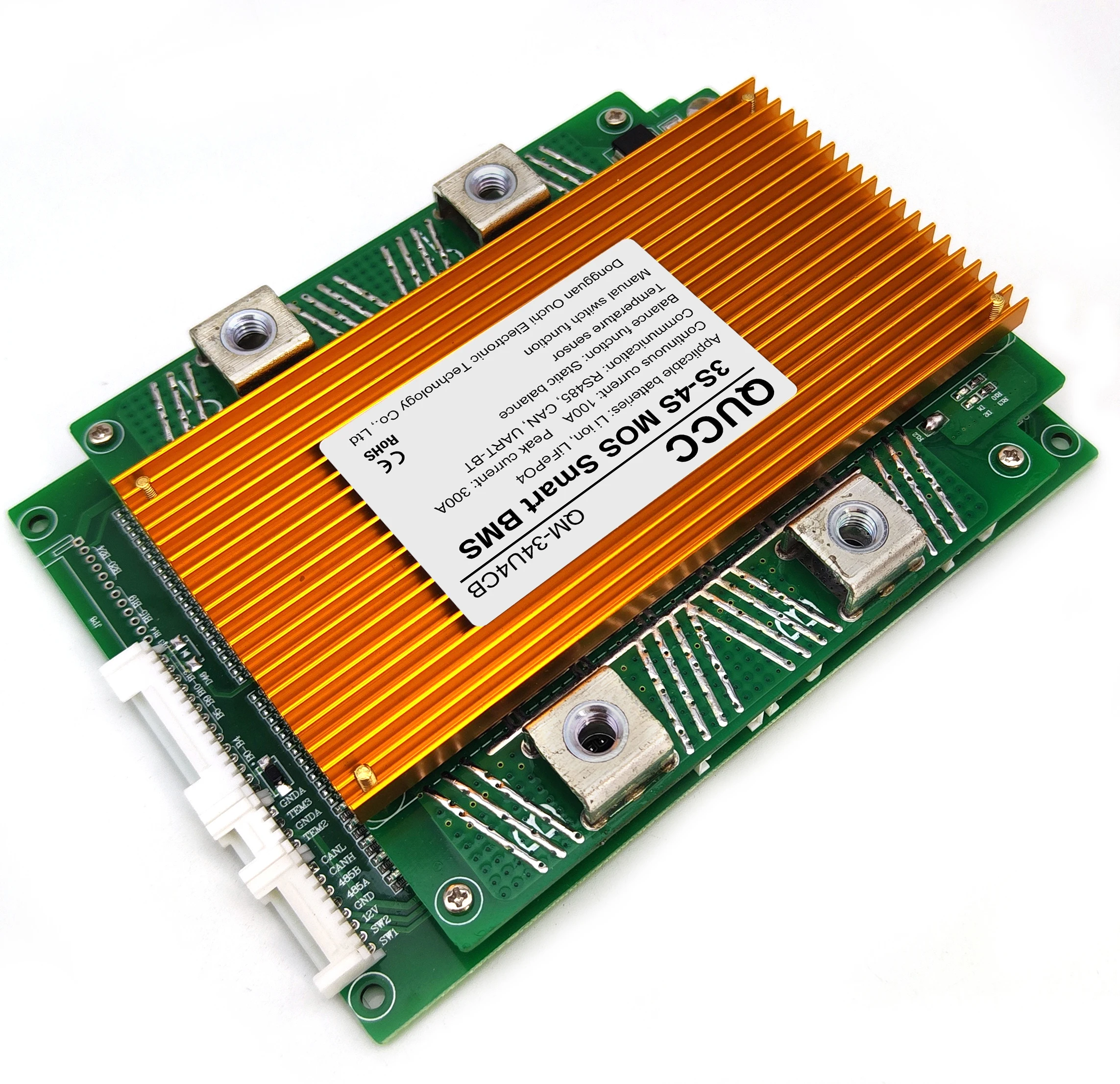 Qucc Смарт BMS 3S ~ 4S cell series 100A литий ионный Lifepo4 Смарт BMS 24V 48V 60V литиевая батарея сбалансированный