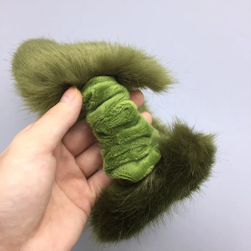 Повязка на голову из искусственного лисьего меха модная пушистая Лыжная шапка теплая головная повязка Эластичная