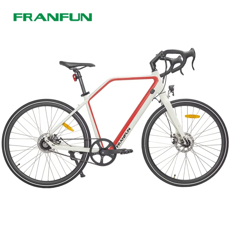 New Belt drive single speed electric road bike 700c big battery capacity 10AH city pedelec racing bicycle electric