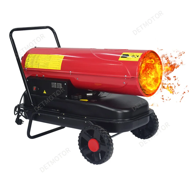 Super Large 70KW Portable Gas Kerosene Heaters Hand-Pushed for Outdoor Industrial Use High Heat Air Duct Kerosene Heaters