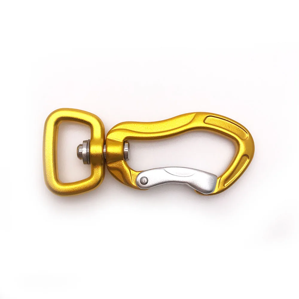 BT-A1350C Factory Custom Bulk Locking 7075 Klip Anodized Rotating Carabiner Hook Dog Leash Carabiner Snap Hook