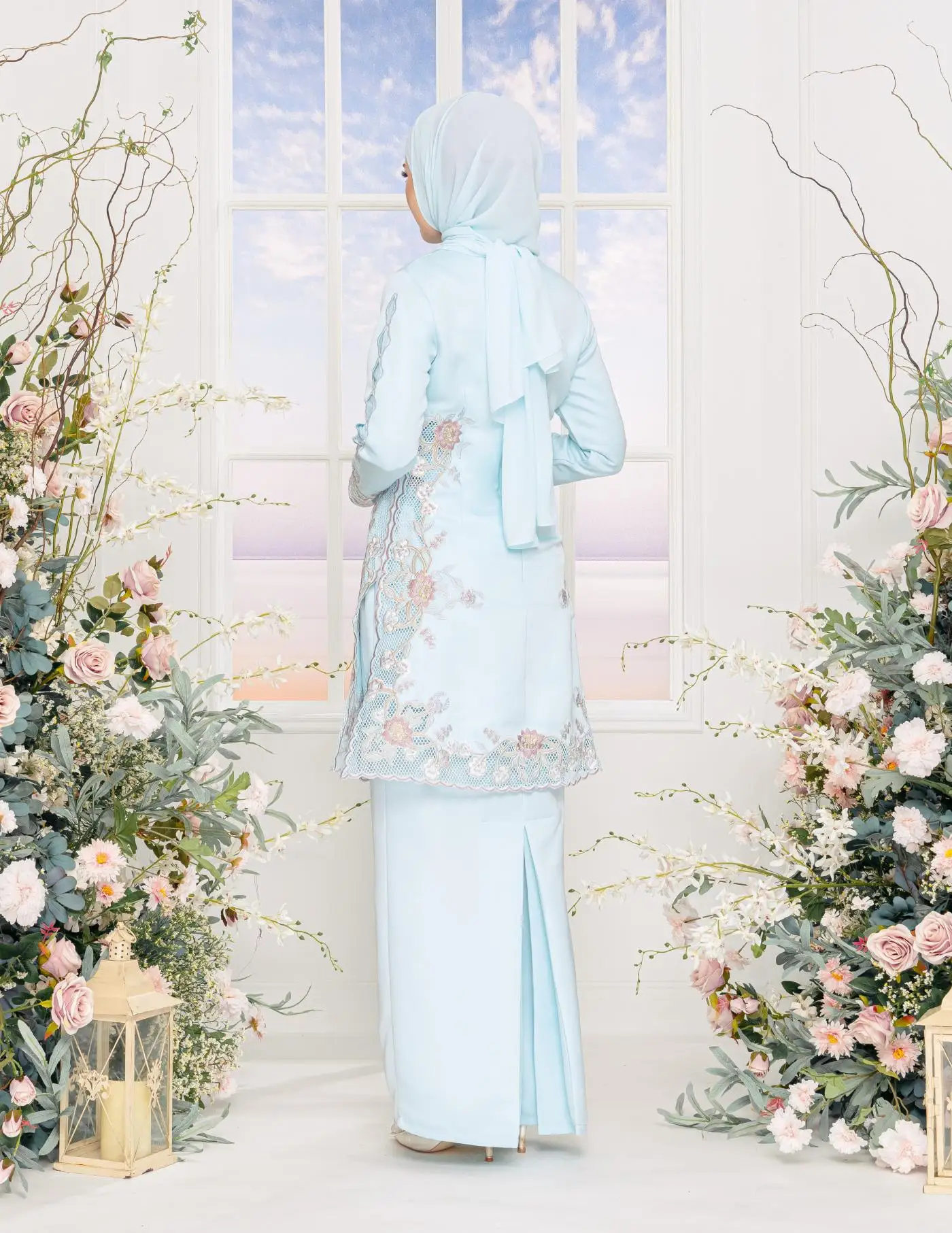 Новейший однотонный темно-синий мусульманский комплект 2 шт. baju kurung подпин Малайзия закрытый камень абайя дизайн 2022 Дубай