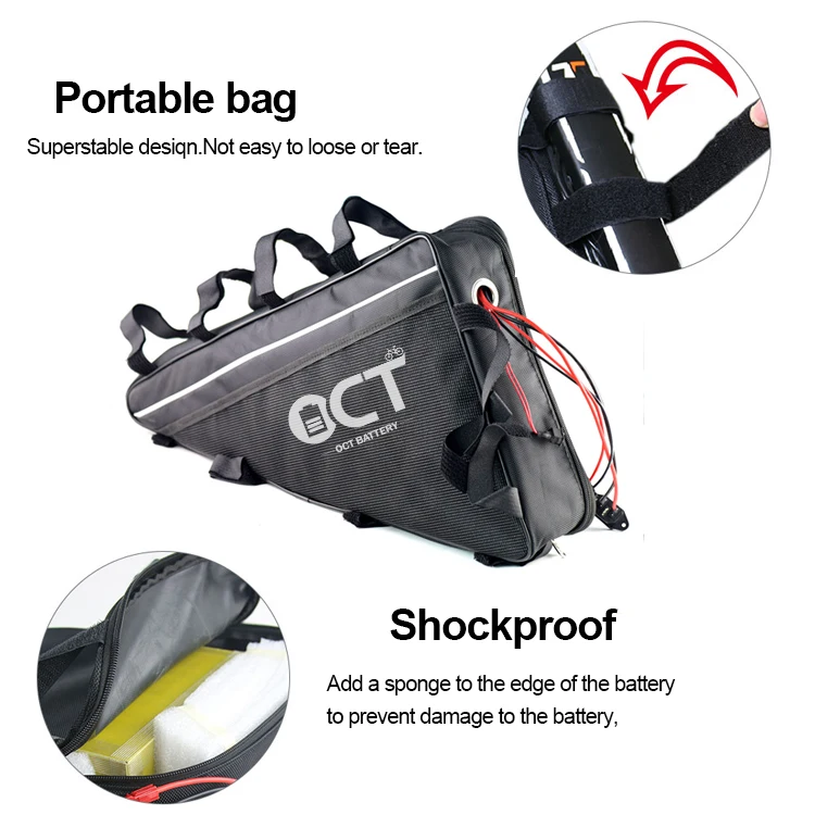 Oct Triangle Battery 48V 52V  40ah 45ah Lithium eBike  Electric Bicycle Batteries Ebike Battery