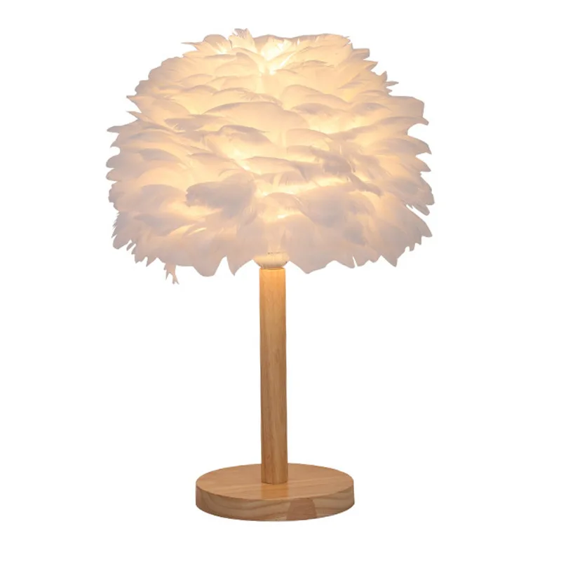 Led Light Christmas Snow Blanket Table Runner Light Luxury Coffee Table And Tv Cabinets Feather Desk Lamp