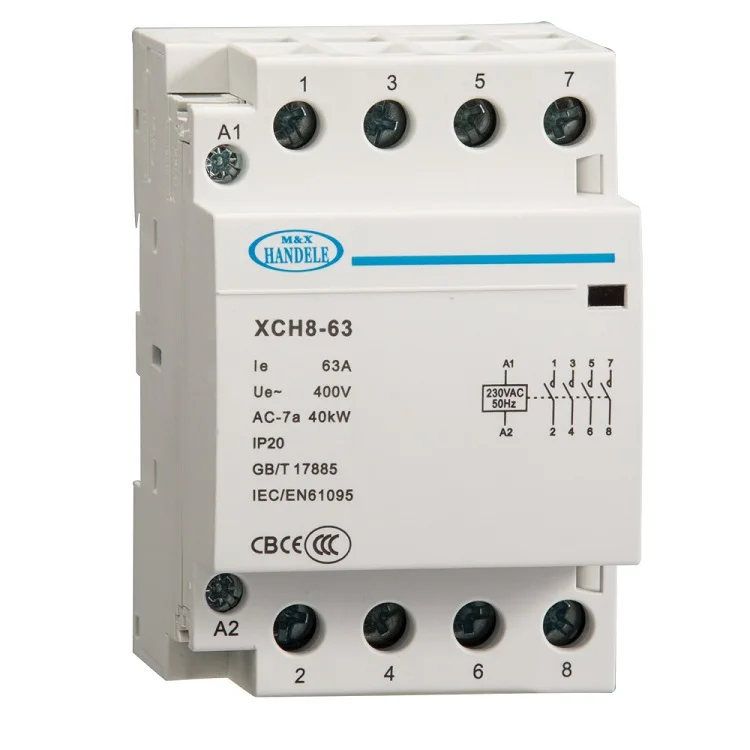 Buy 4P 63A Series Magnetic Din Rail Modular Contactor pricelist