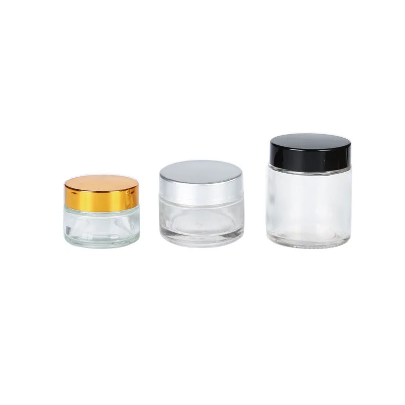 2021 popular product glass jar manufacturing 5g, 10g, 15g, 20g, 30g, 50g, 80g, 100g glass cream cosmetic jar with lid