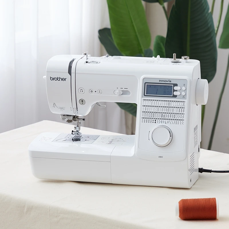 Brother A80 direct drive high speed lockstitch industrial sewing machine with side cutter and hemming