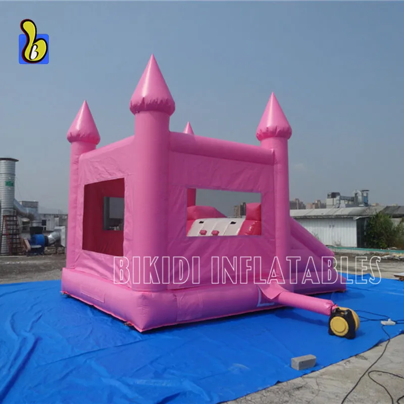 Inflatable bouncy jumping castle inflatable bounce house with pink color for Girls