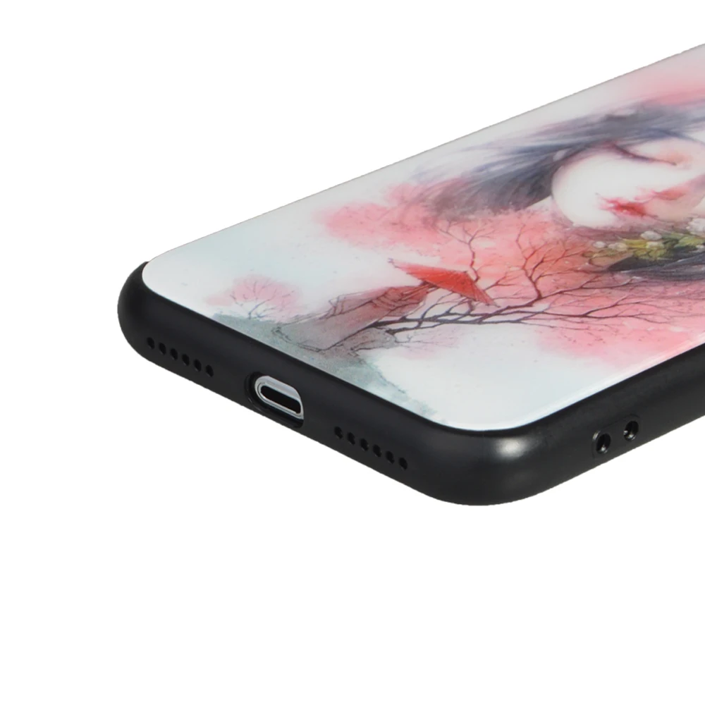УФ-печать дизайн на заказ 2 в 1 чехол для телефона iPhone 6 7 8 plus X черный ТПУ OEM задняя крышка Змеиный модный