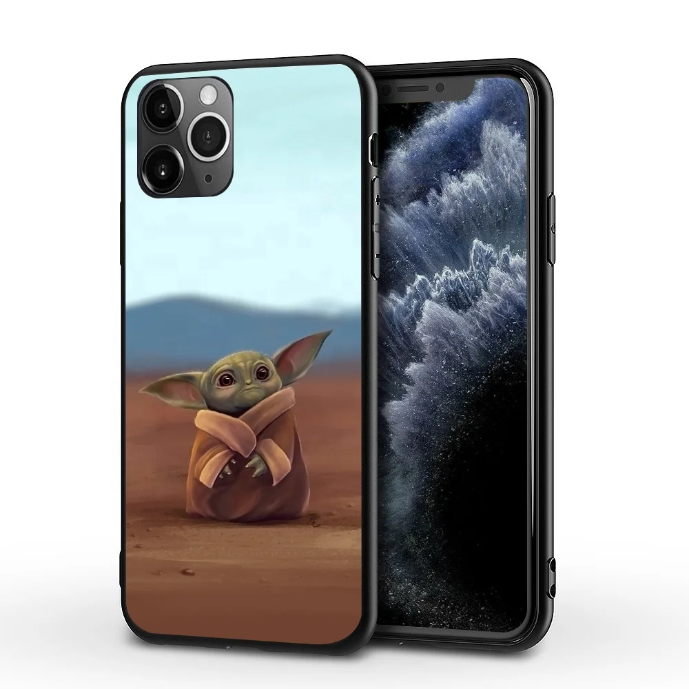 2020 New Cartoon Master Baby Yoda Mandalorian Phone case for Iphone 11Pro Max 8 Plus 7Plus 6