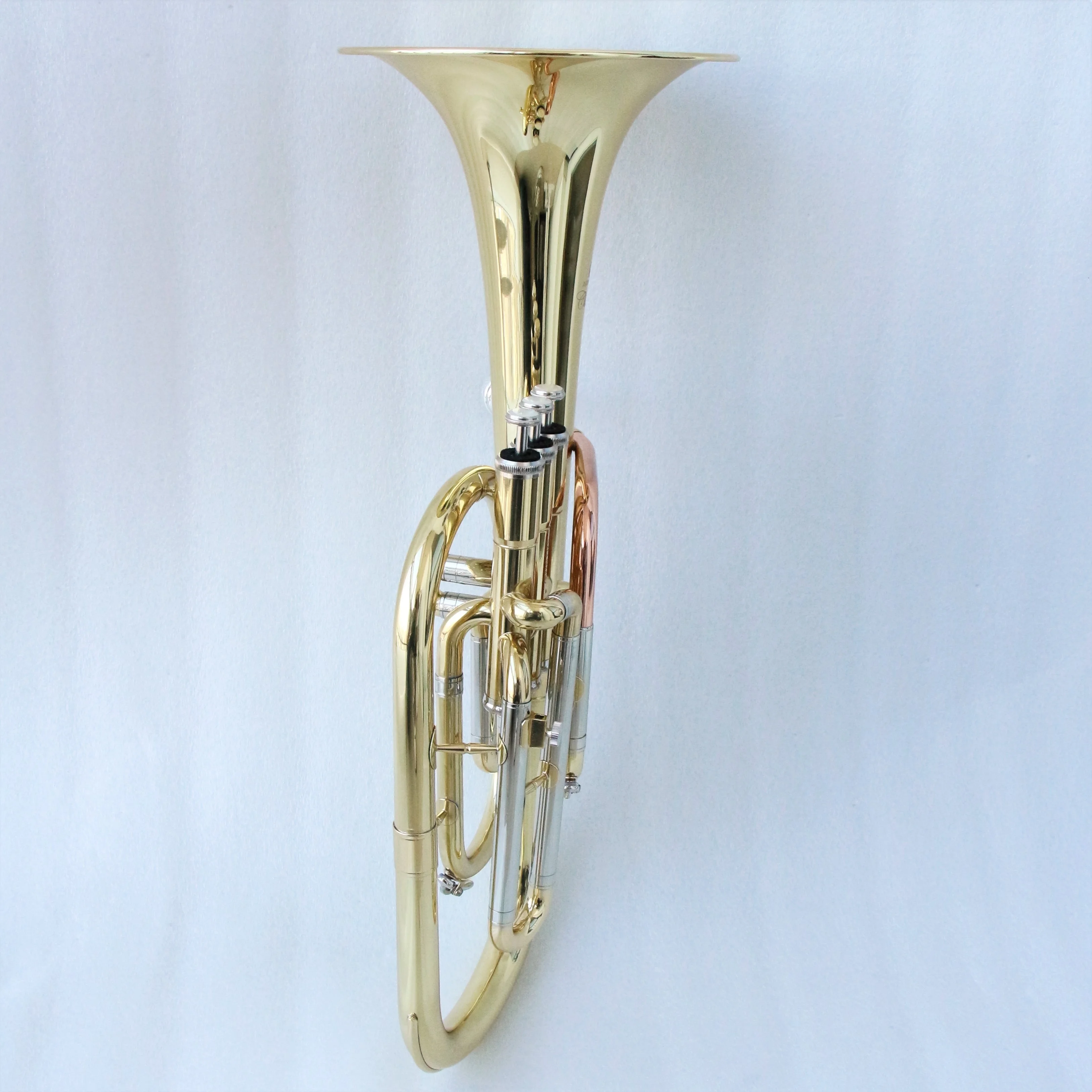 Wholesale good quality alto horn copy famous brand gold lacquered tenor horn
