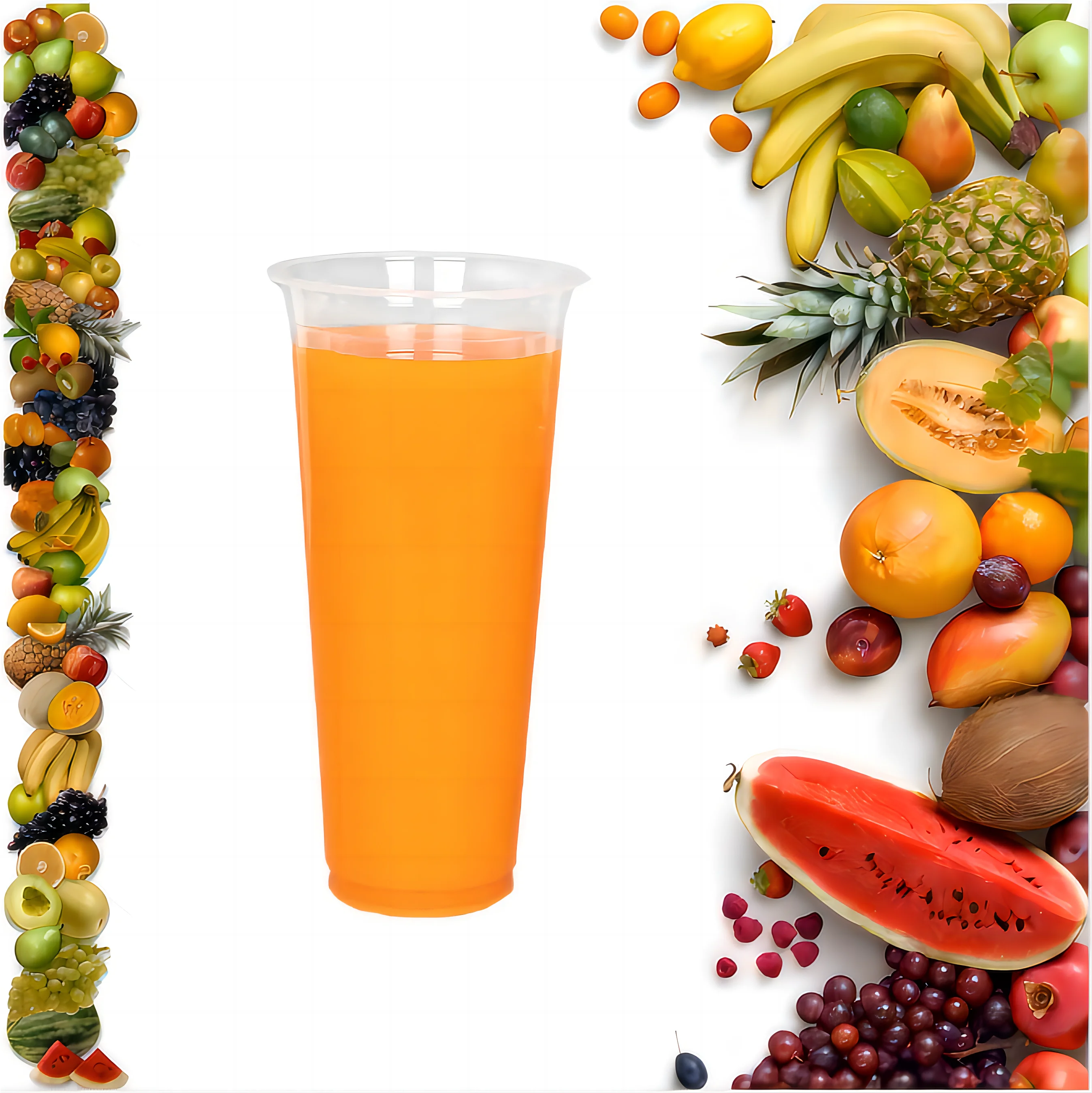 Custom Plastic Logo Shaker Foam Drink Bubble Milk Tea Pla Cups Biodegradable  Disposable Polylactic acid  cup