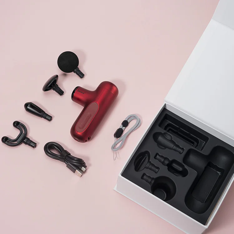 Beoka facial gun massager small portable pocket mini heated massage gun hot with case