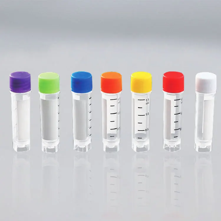 PP medical plastic 1.5 ml colored freezer cryovial cryogenic vial filling and sealing unit with storage box