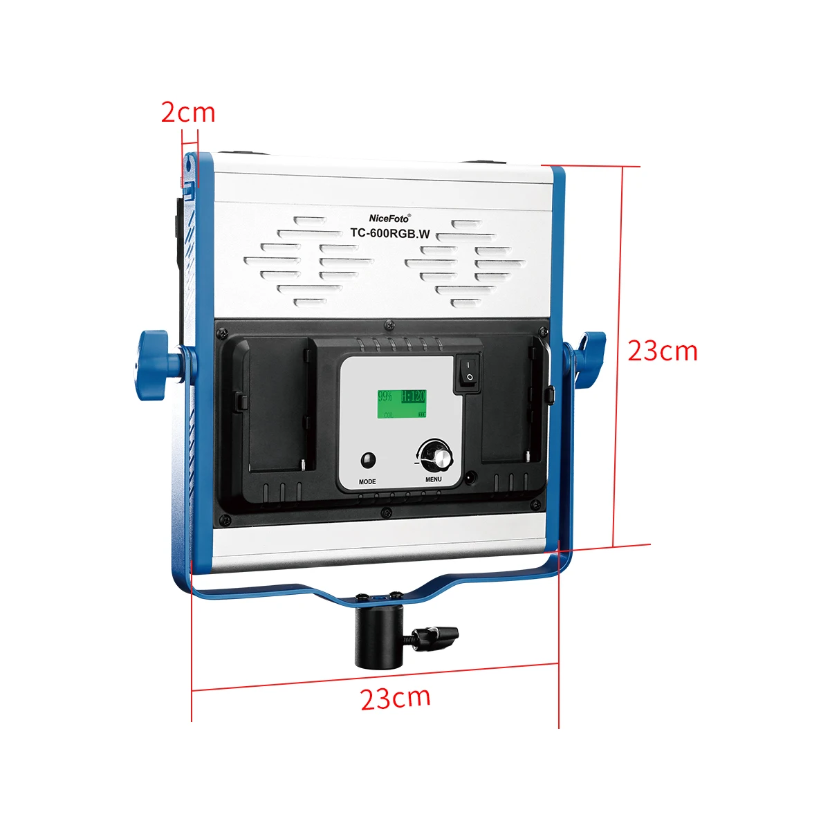Nicefoto TC-600RGB.W 50W RGB and Bi-color light LED Video Lighting dimmable rgb led stage lighting