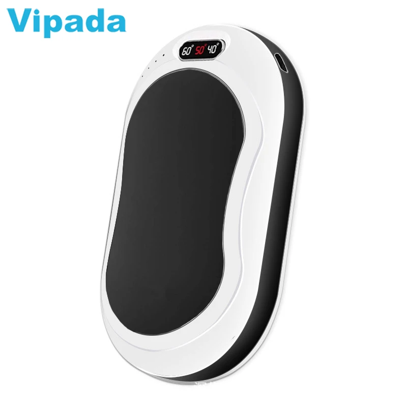 
2021 Rechargeable Hand Warmer Power Bank, 10000mAh USB Electric Fast Charging Hand Warmer with Digital Display/Led Flashlight 