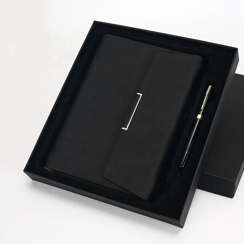 Aesthetic Reusable Yearly Antique Women Luxury Design Note Book A5 Leather Loose Leaf Gift Box Diary