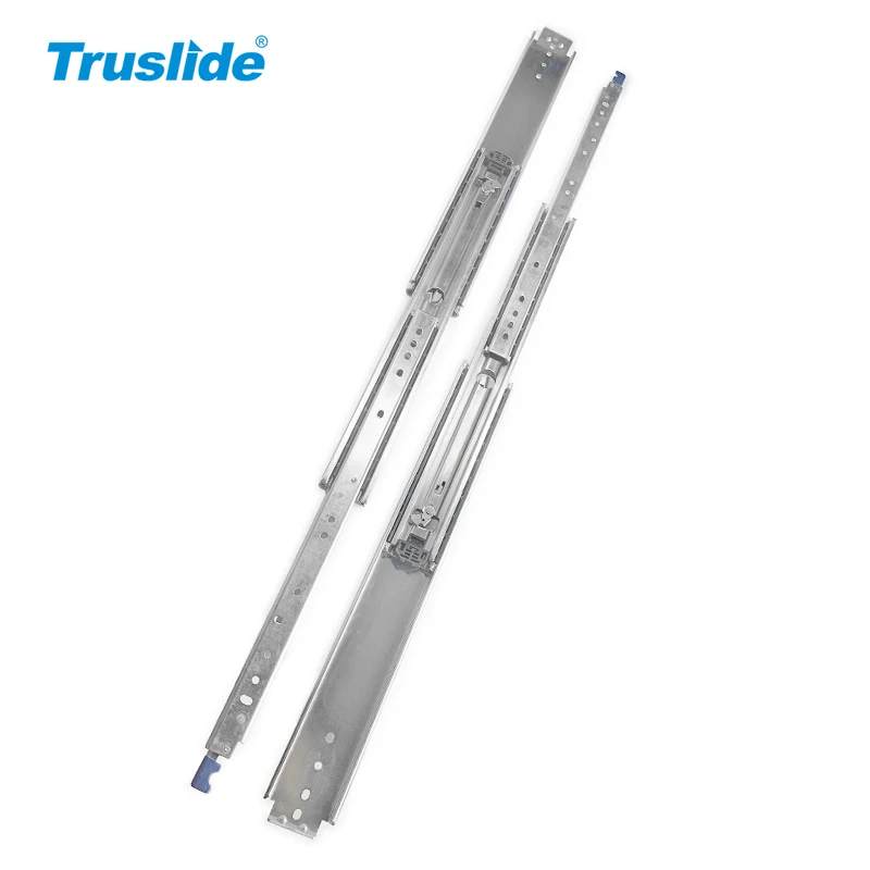 Th2076LK 76MM long heavy duty drawer slides furniture ball bearing drawer slides locking heavy drawer slides channel 1500mm
