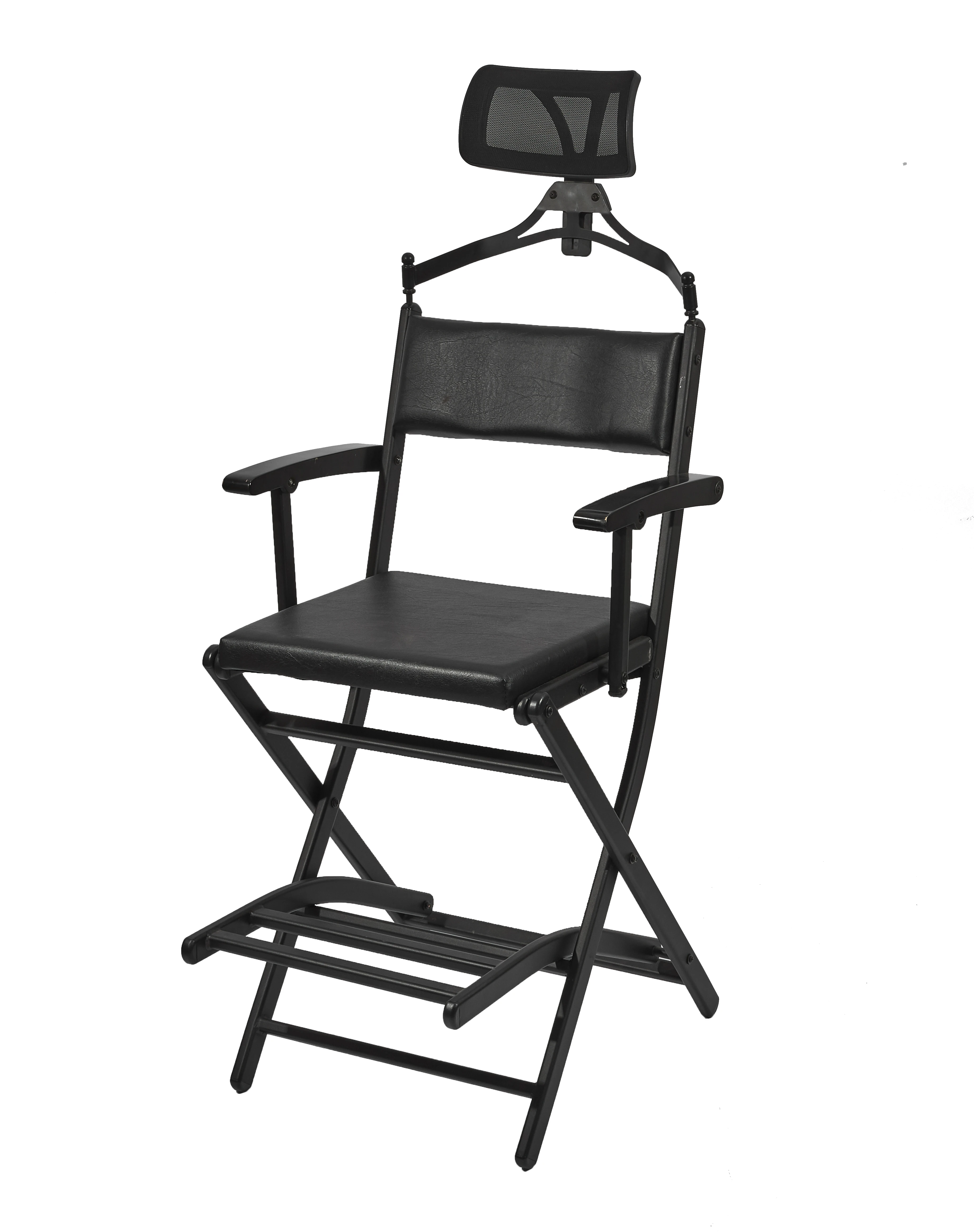 New design Aluminum professional Makeup Chair Director Chair Foldable Cosmetic Chair with headrest
