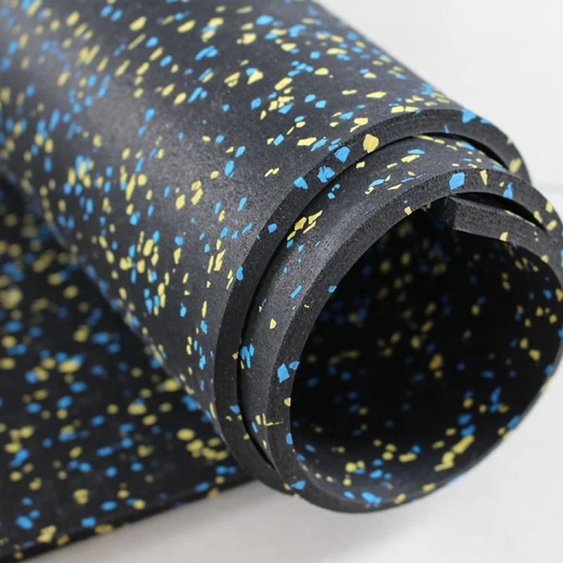6MM 1/4 Inches Thickness Environmental Rubber Roll Sheet Flooring Home Commercial Gym Interlocking Rubber Tiles Mat