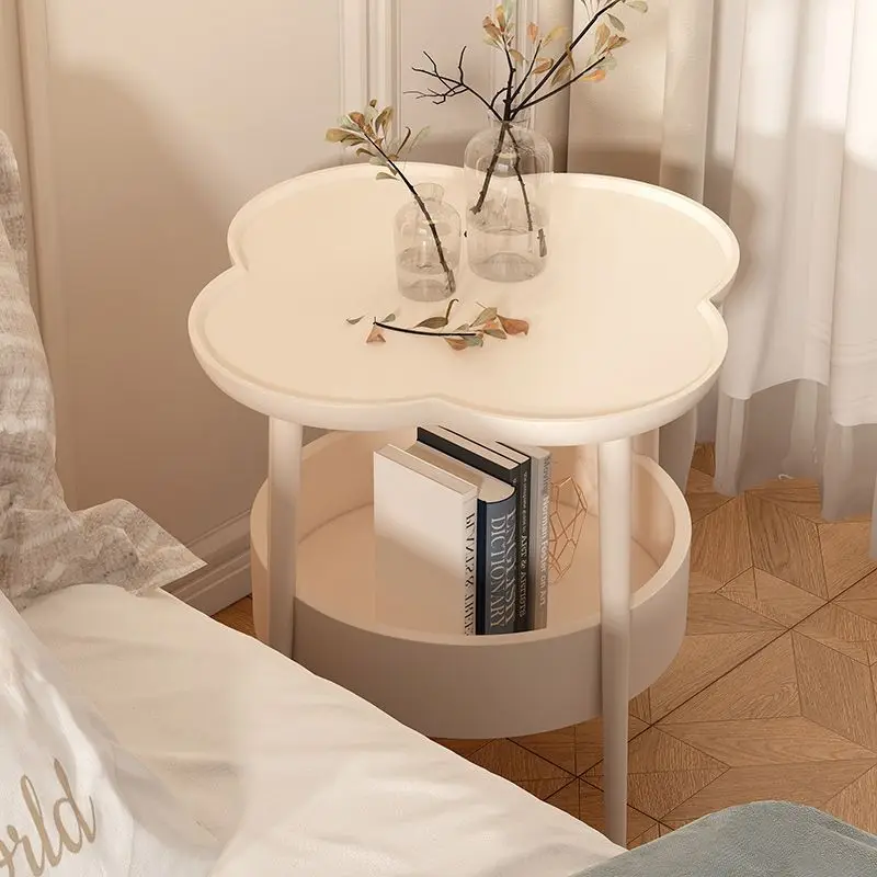 Modern living room furniture items side table luxury flower shape multifunction end table coffee table