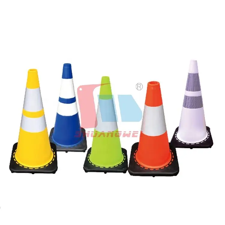 Road Parking Orange Construction Barricade Cone Road Traffic Safety Cone Reflective PVC Traffic Cone With Collar Sleeves Sticker