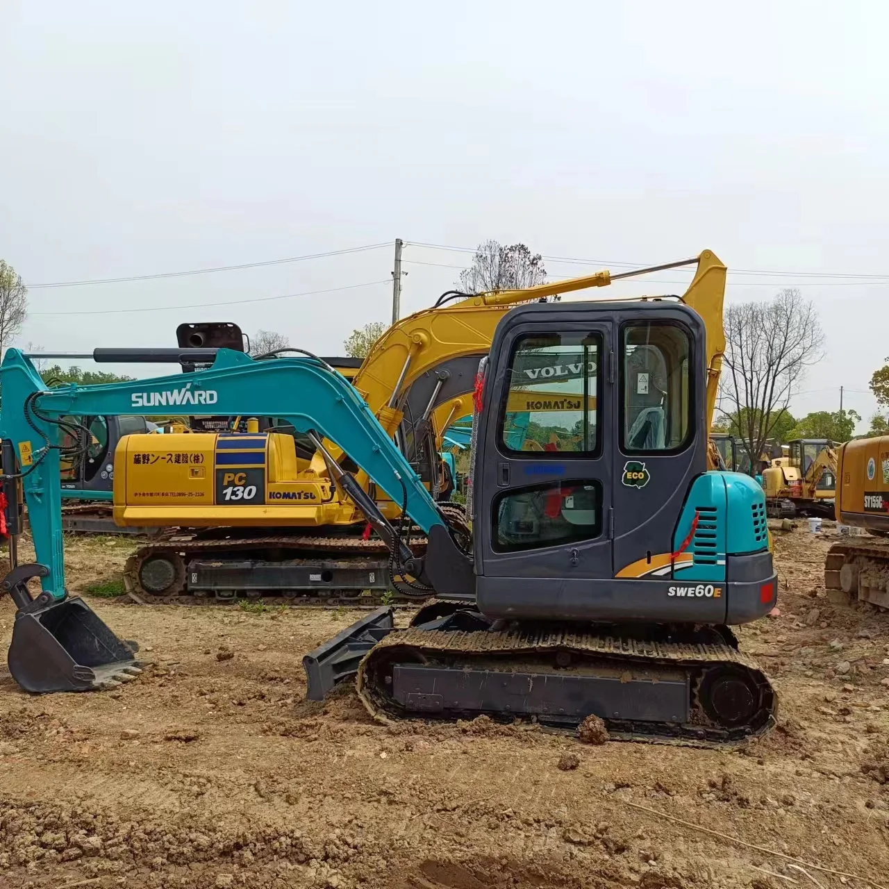 Sunward brand used SWE 60E 6ton Excavator hydraulic crawler backhoe second-hand mini digger machinery