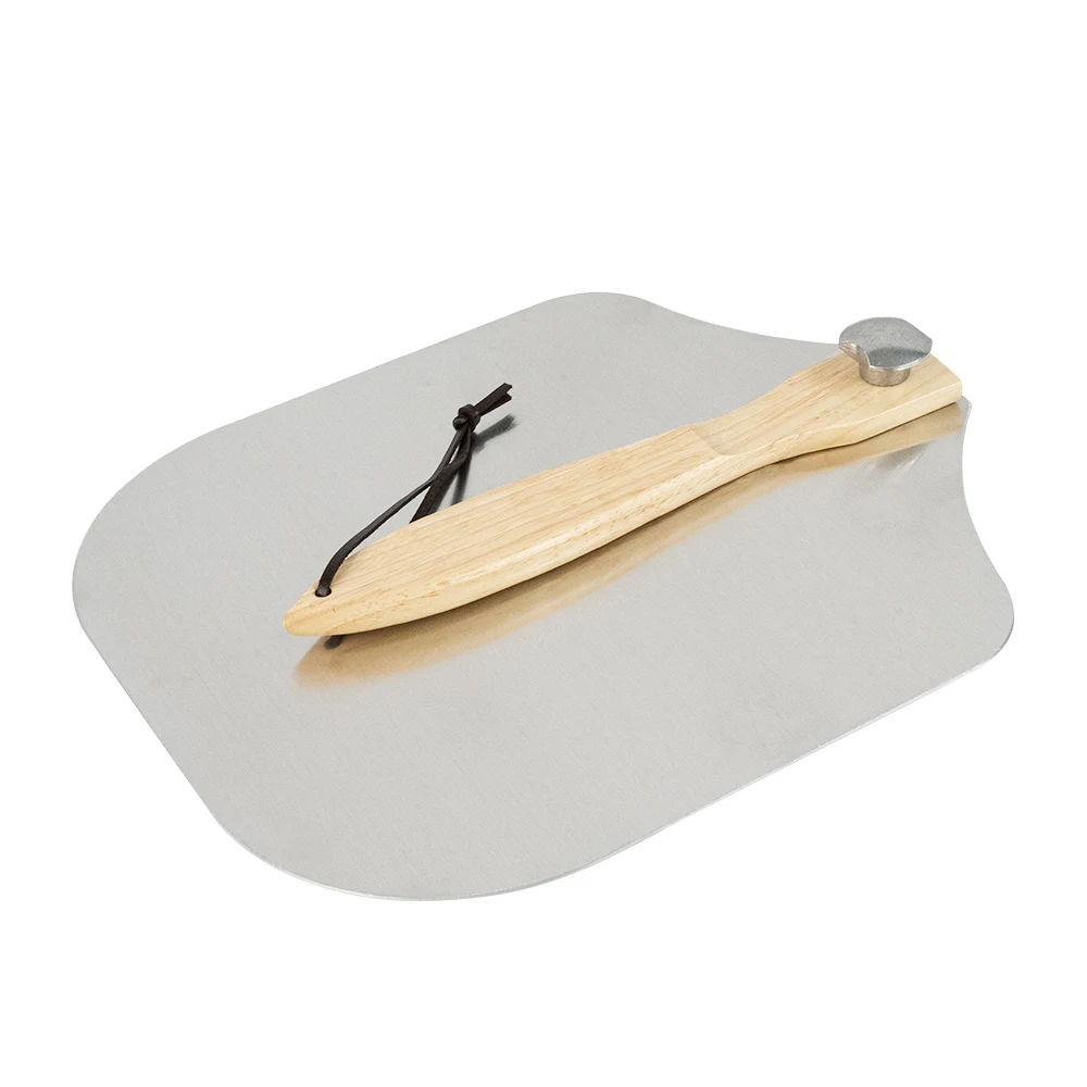 Factory hot sale portable metal pizza peel set with cutter