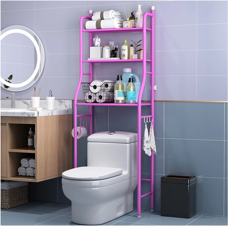 No need for perforated storage racks,floor standing toilet racks,washing machine cleaning supplies storage racks in the bathroom