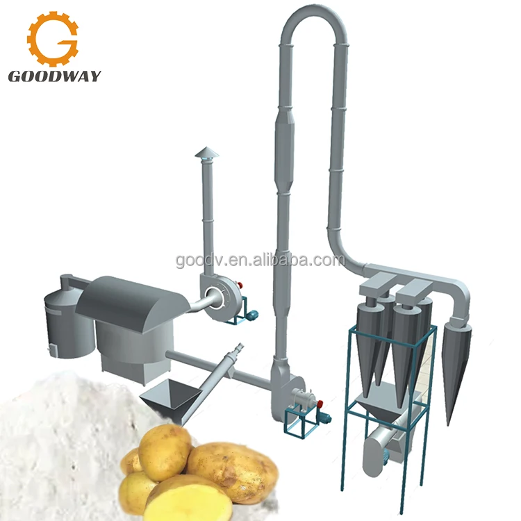 300-2000kg/h Potato Starch Processing Line Potato Starch Production Machine