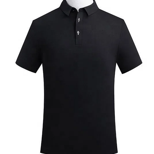 Amazon Quality Black  Custom T Shirt Men Polo Water Proof Polo Fitted T Shirts